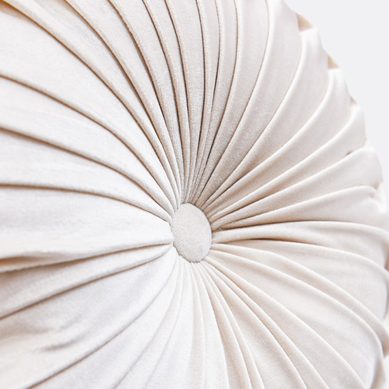 Lanajah Round Pillow Cover & Insert, Beige