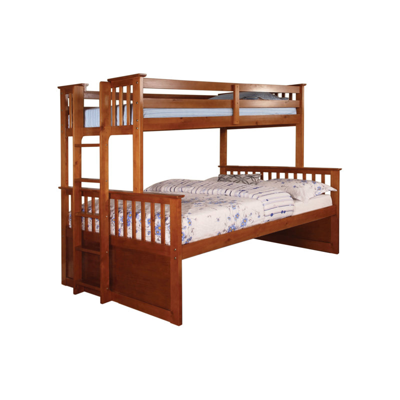 Guilaine Standard Bunk Bed with Trundle by Harriet Bee, Simple sur double, Chêne