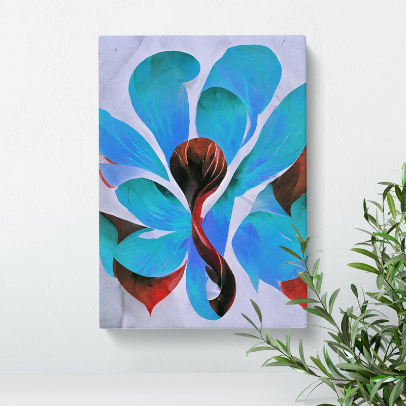 XC1022-1795X Delicate Abstract Flowers No.5 - Wrapped Canvas Print, 50cm H x 35cm W x 3cm D