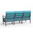78" Wide Aluminum Outdoor Patio Sofa with Wood-Look HDPE Armrests & Deep Cushions-744547777