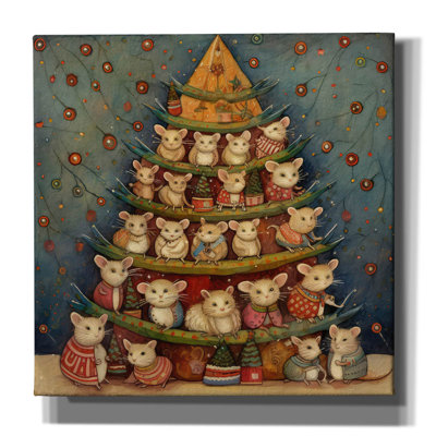 The Holiday Aisle® 'Xmas Animals 07' by The Golden Valley Canvas Wal Art