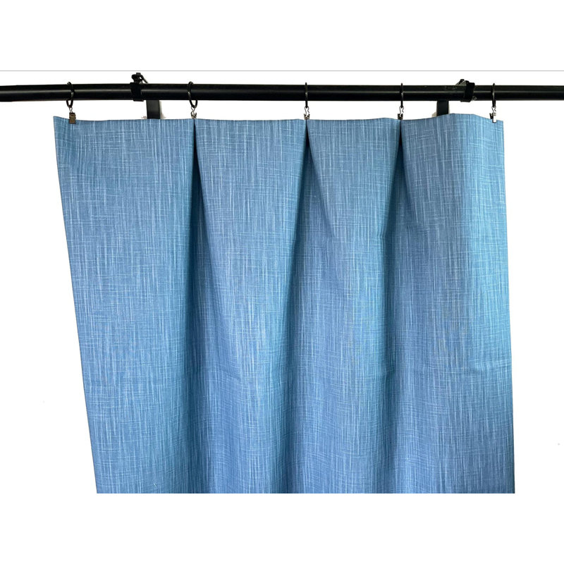 Paire de rideaux en coton bleu, L 25 po x L 84 po