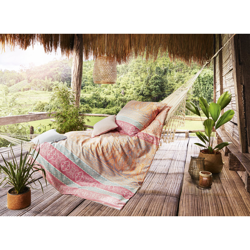 Duvet Cover Set, Apricot, 155 x 220 cm - 1 Pillowcase (80 x 80 cm)
