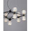 13 - Light Black LED Waggon Wheel Pendant
