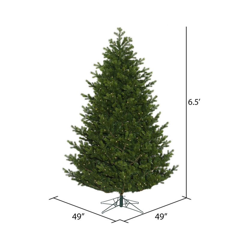 Eagle Frasier Artificial Christmas Tree Warm White Dura-lit® LED Lights with Stand, 6.5' H x 49" W, Pre-Lit