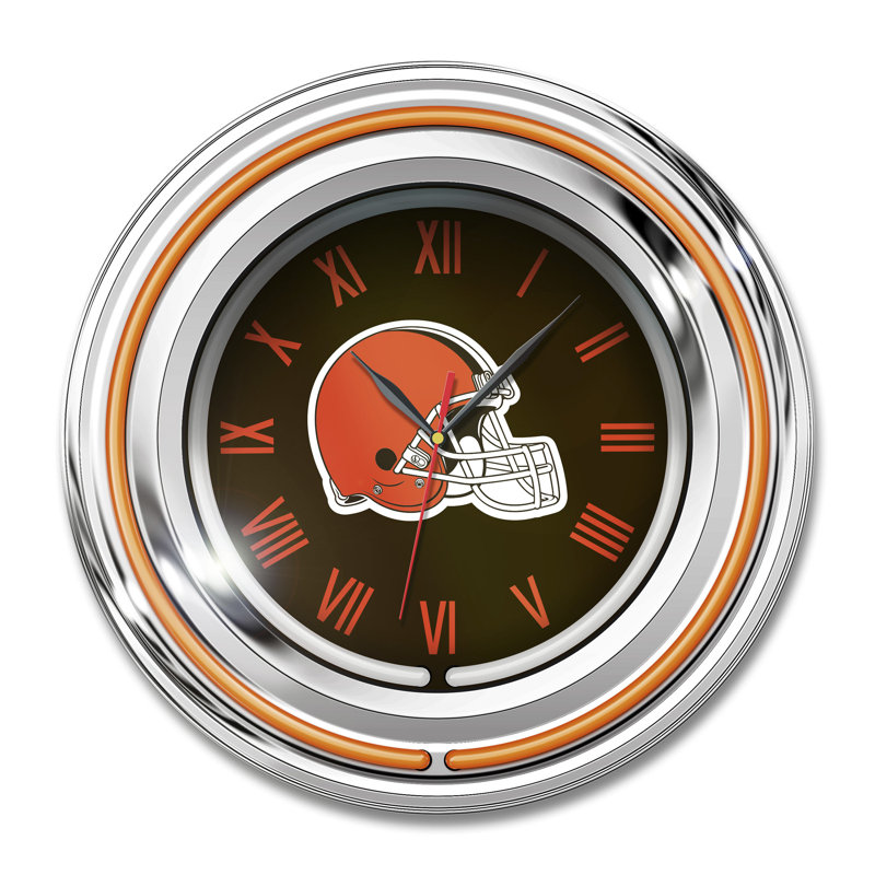 Horloge 15 po NFL Cleveland Browns, Black, NFL Cleveland Browns