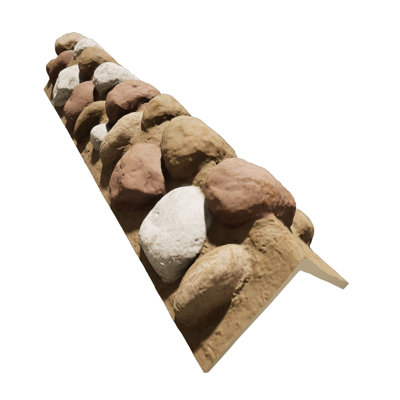 Outside Corner for EverStone Faux River Rock Siding Panels, 10"W x 11"D x 48"H, Canyon Dune Color