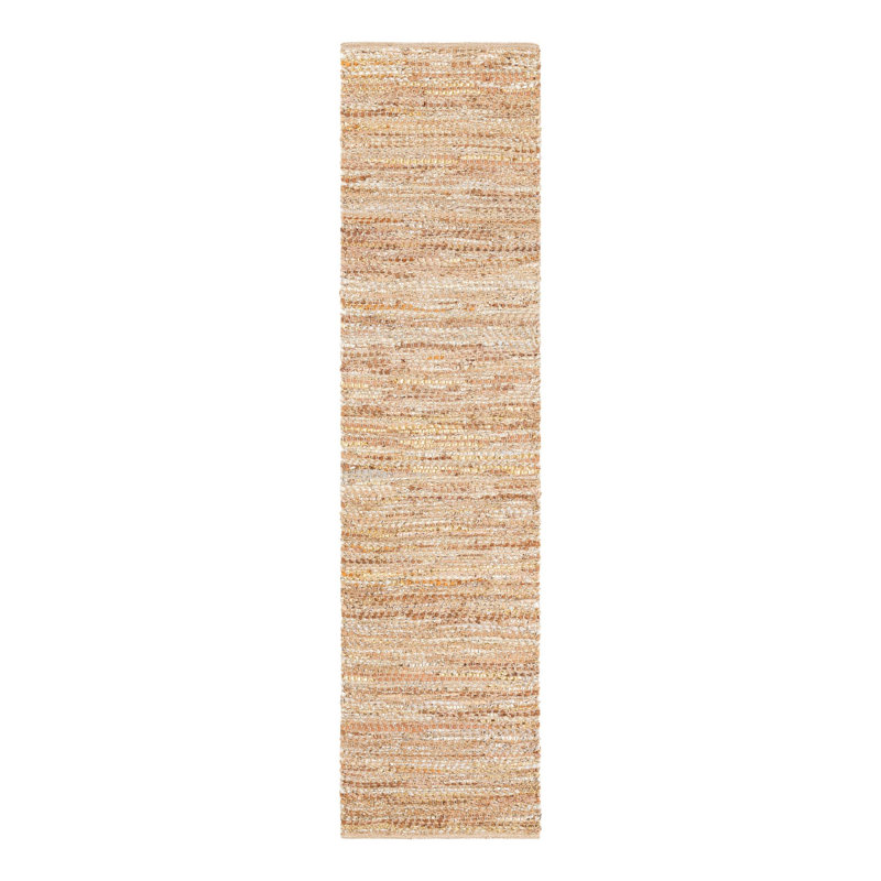 Leather Metallic Jute Indoor Rug, Runner 2' x 8'