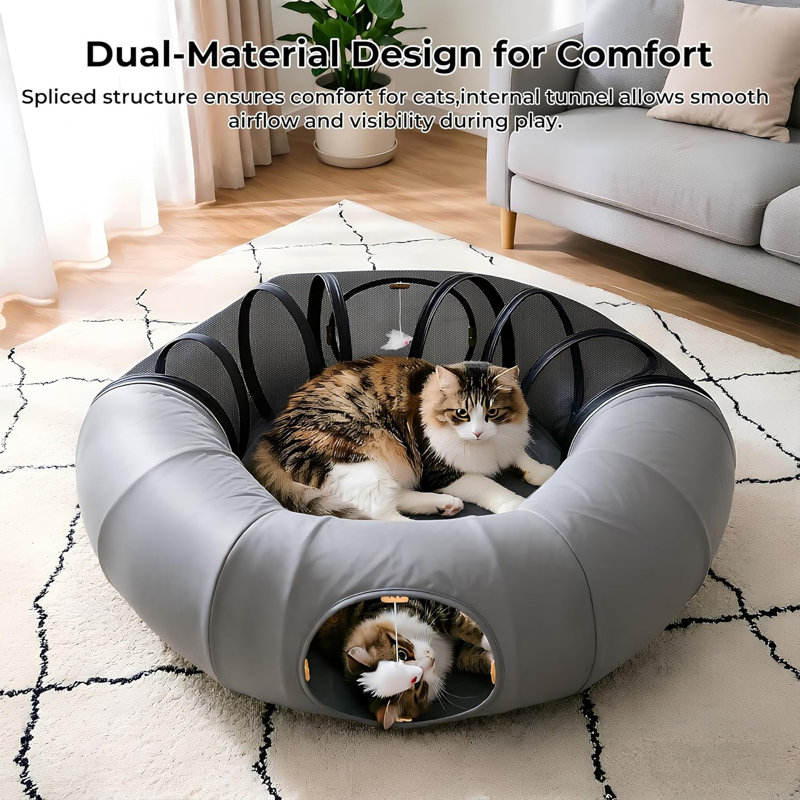 Tube de jeu pour chat 2-en-1, Grey