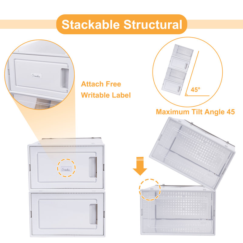 18 Pair Stackable Shoe Storage Box