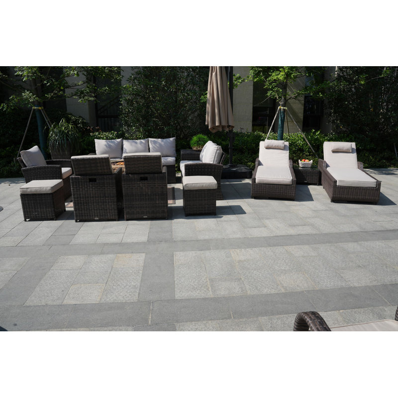 12 - Person Patio Conversation Set with Cushions