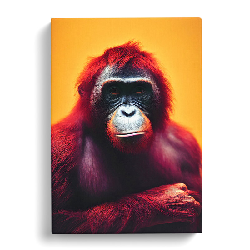 Orangutan Portrait Vol.1 - Wrapped Canvas, 50cm H x 35cm W x 3cm D
