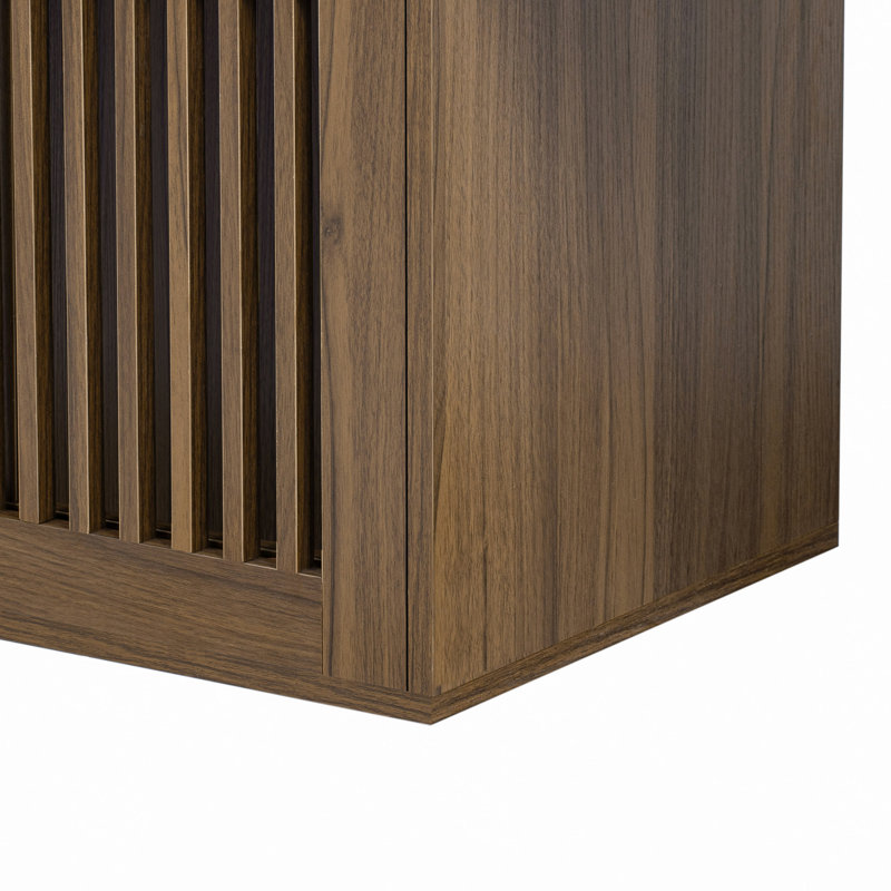 Meuble télé Mid-Century Morden en noyer avec table extensible