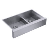 Vault™ 35.5" L x 21.25" W Double Basin Farmhouse Kitchen Sink