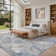 Modern Area Rug Abstract Machine Washable Rugs with Non-Slip Backing, Stain Resistant Large Area Rugs for Living Room Bedroom