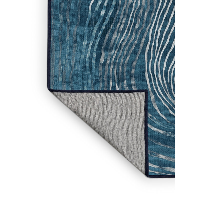Machine Washable Gray Area Rug, Rectangle 3' x 5'
