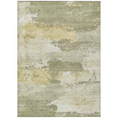 Machine Washable Indoor/Outdoor Karr ACN2372 Abstract Rug