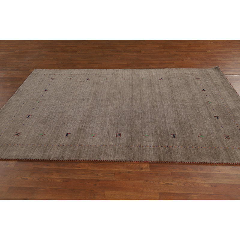 Tapis brun brun Gabbeh 5 x 8