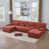 Velours côtelé rouge sélectionné
