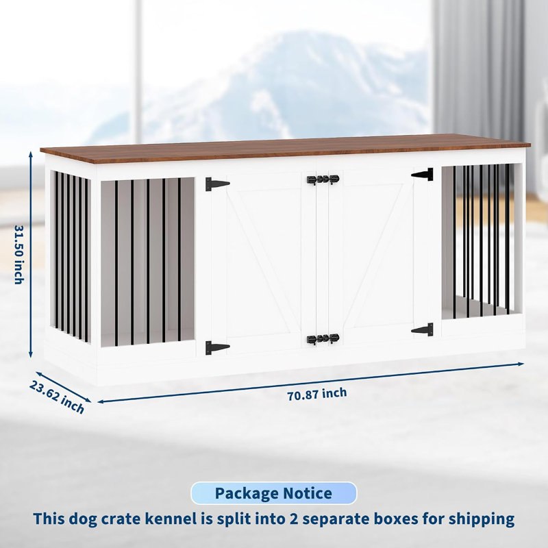 Meuble pour chien 70 po, White