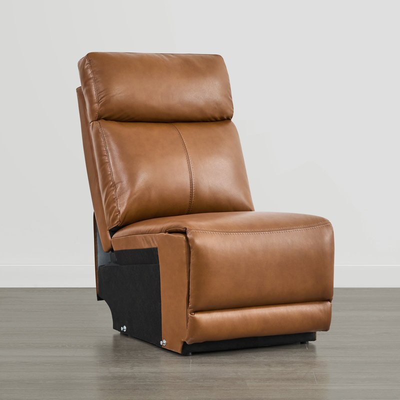Mejas Genuine Leather Chair, Saddle