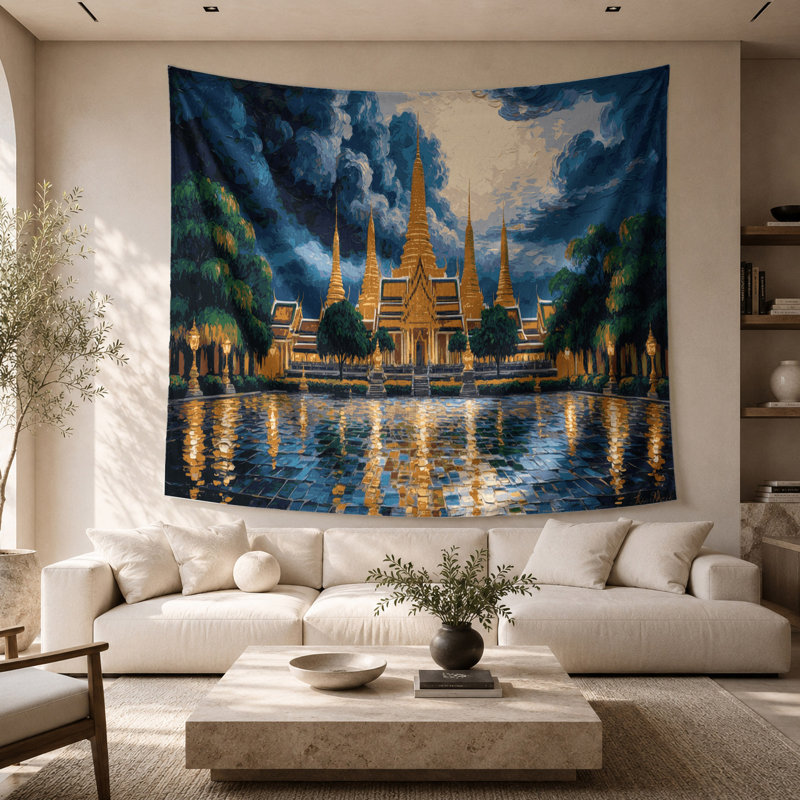 Tapisserie murale «Cities», Thaïlande, 26 po x 36 po