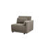 Canapé d'angle 5 pièces en lin brun, dossier en contreplaqué, fauteuil d'angle de 99 cm, spacieux et élégant
