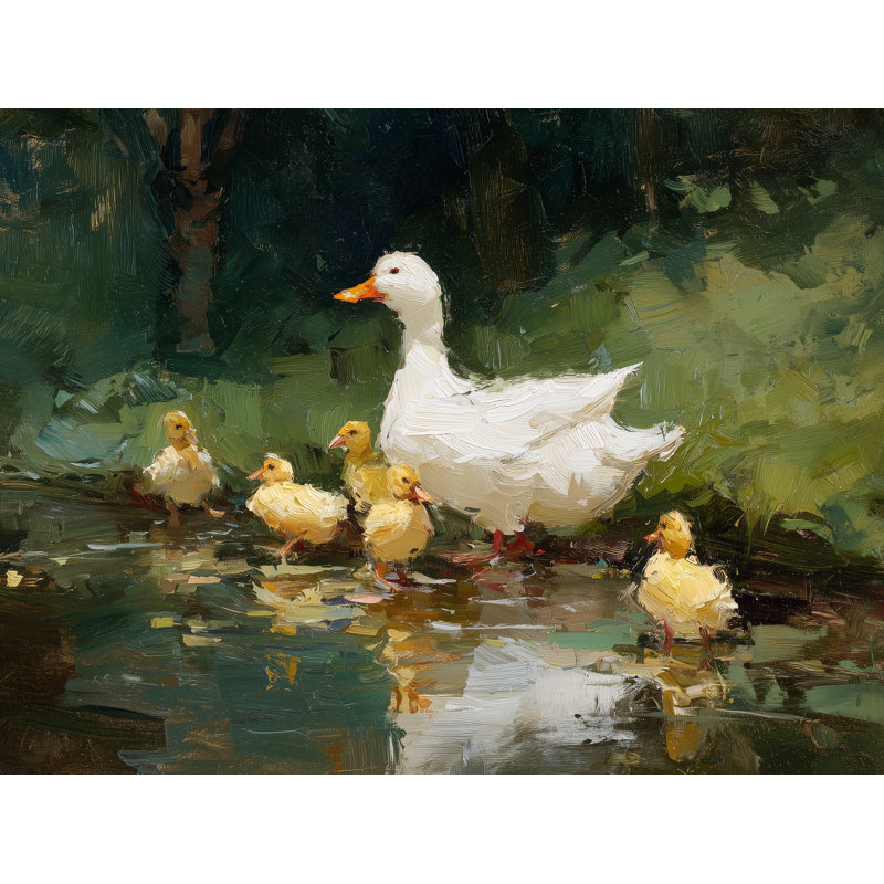 Décoration murale nature canard, Texturé non collé, 100 po x 96 po