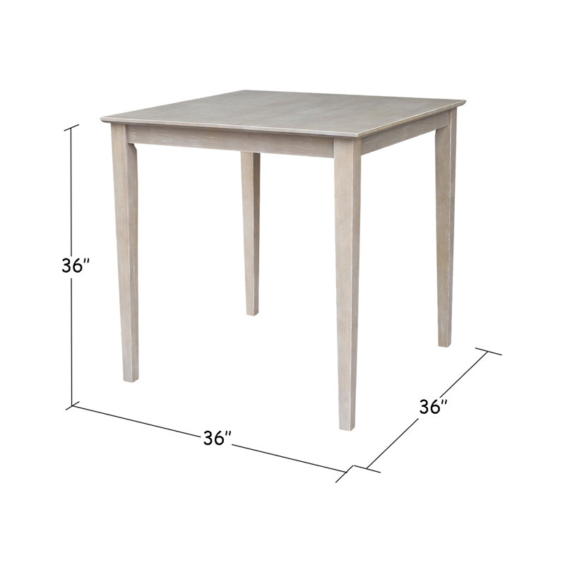 Table de salle à manger Calumet Heimann, H 36 po x l 36 po x L 36 po, Taupe-gris délavé