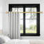 Tringle à rideaux réglable robuste avec embouts en cristal - Tringle à draperie décorative dorée moderne pour le salon, la chambre à coucher, le patio, le mur ou le plafond