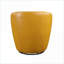 Fauteuil d'appoint en cuir fleur moutarde à dossier pivotant en cuir moutarde jaune-708477732