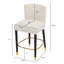 Tabouret de bar moderne luxueux avec repose-pieds circulaire et tissu lisse-2118652844