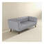 Grand canapé en tissu gris clair Addison