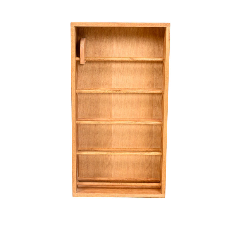 Dowel-Style Wooden CD Rack - 06W Series, Clear, 33.5" H x 18.25" W x 6.5" D