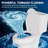 17" ADA Height Elongated Two Piece Tall Toilet for Seniors, 1.28 GPF Tornado Single Flush, MAP 1000g, White-113948134