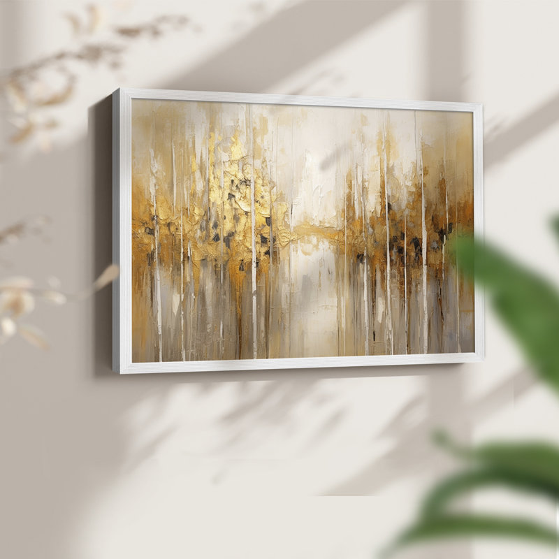 Abstrait, série Cxxv, reproduction encadrée, H 8 po x l 10 po, Blanc
