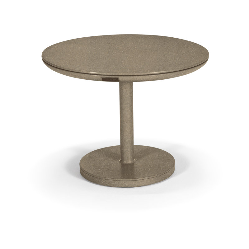 Icon 18" Round KD Occasional Table, Beige / Camel, 18.375" H x 24" W x 24" D