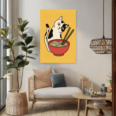 «Curious Cat Ramen», art mural contemporain