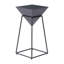 Table de bout à piédestal en acier 25 po