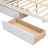 Full Size Bed With Storage Case, 2 Storage Drawers, Lengthwise Support Slat-443268252
