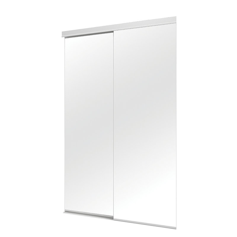 Portes de placard coulissantes en miroir, 48 po x 80,5 po