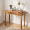 Bureau rétro en bois massif - Bureau Mid-Century moderne de 31,5 po avec tiroir, petits bureaux d'ordinateur en bois pour le bureau personnel, bureaux de secrétaire, coiffeuse pour chambre à coucher traditionnelle, noyer