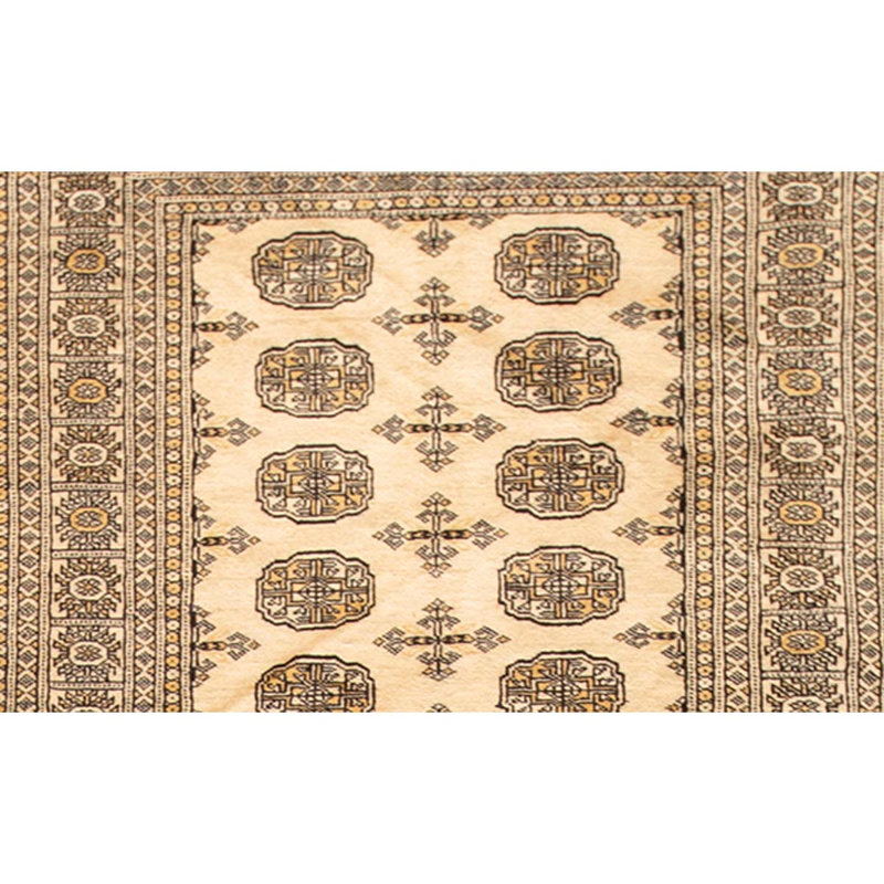 Tapis brun en laine noué à la main de conception unique 4 pi x 6 pi 3 po