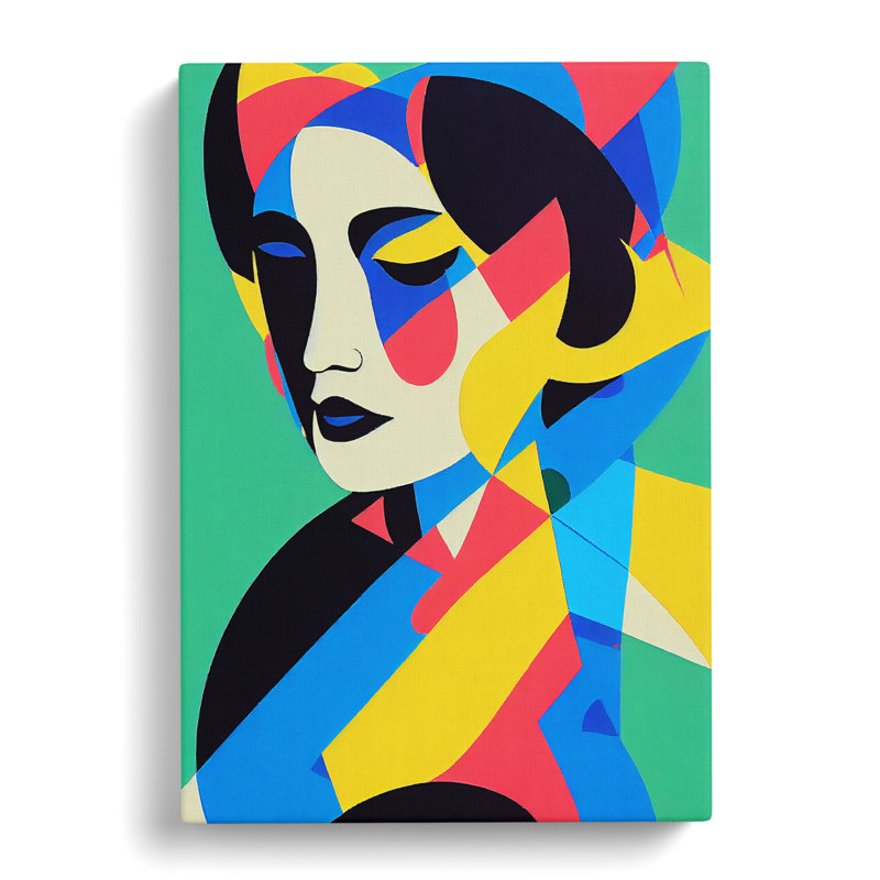 CAN-V0523-2929X Woman Portrait Abstract - Wrapped Canvas Print, 50cm H x 35cm W x 3cm D