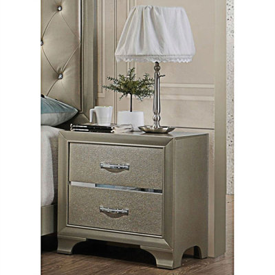 Table de chevet avec 2 tiroirs Dhiyan