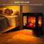 Chaufferette de foyer électrique de 21 pouces avec flamme 3D réaliste, télécommande, haute sécurité, 1400 W, 50 000 heures de DEL, vue panoramique sur 3 côtés, pièces amovibles, trois cheminées autoportantes, double, multi-angle