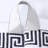 Mikira Athens Cotton Medium Weight Floral Border Greek Key Trim 6 Piece Assorted Towel Set-184499112
