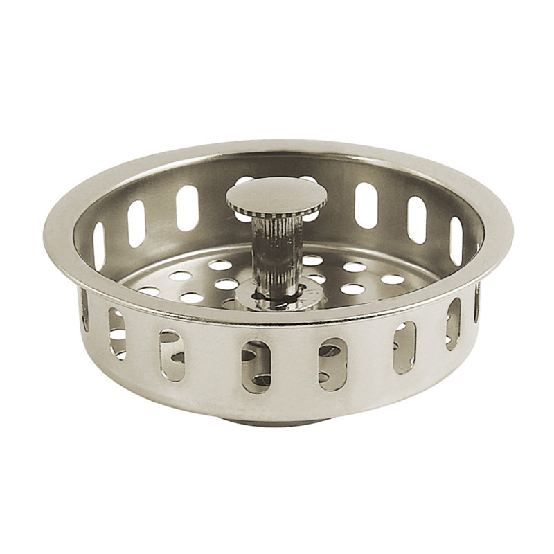 Kingston Brass Made To Match 3-1/2 Inch Kitchen Sink Basket Strainer Only, Polished Nickel