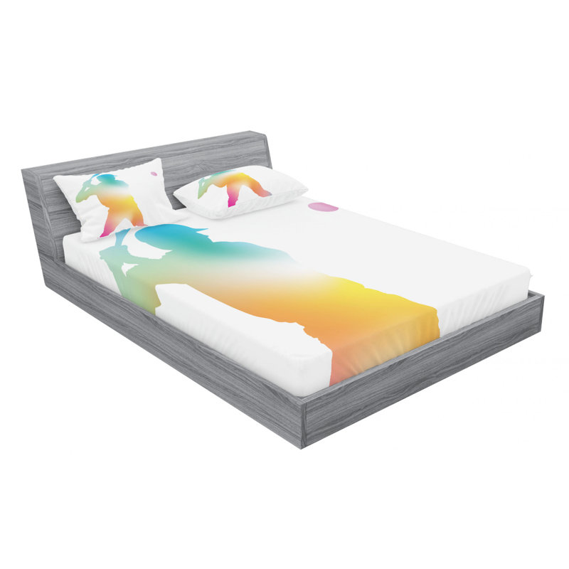 Microfiber Sheet Set, Queen Sheet Set with Fitted Sheet