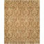 Wool Damask Area Rug in Beige-773309811